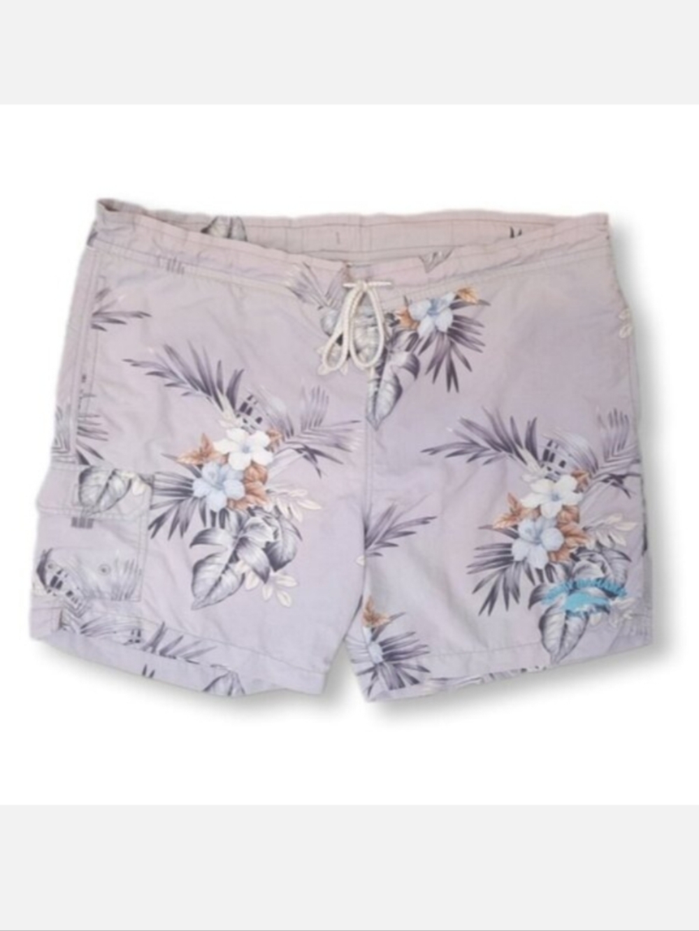 Tommy Bahama Hawaiian Floral Swim Trunks Tropical Cargo Bathing Suit